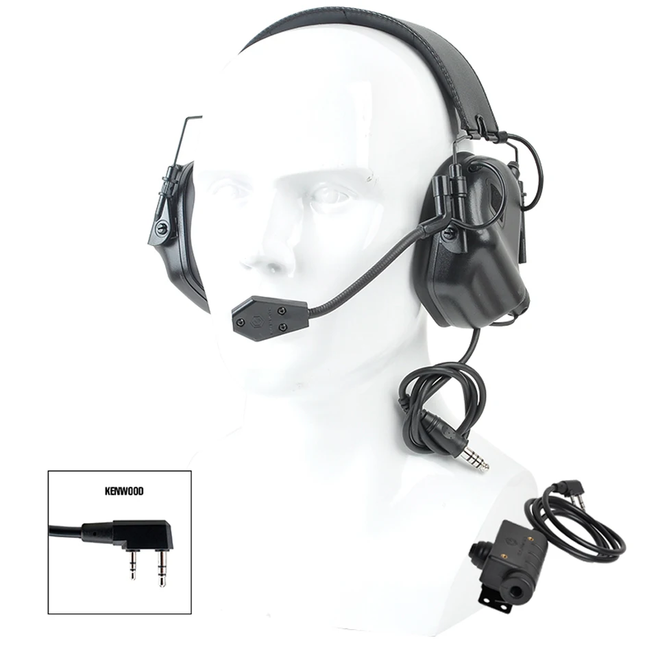 Fones de Ouvido Comunicação da Aviação Militar para Airsoft Earmor Tático Headset Grupo M32 Mod3 Atualizar se Encaixam Tiro & Ptt 6 EARMOR Tático Headset & PTT Set M32