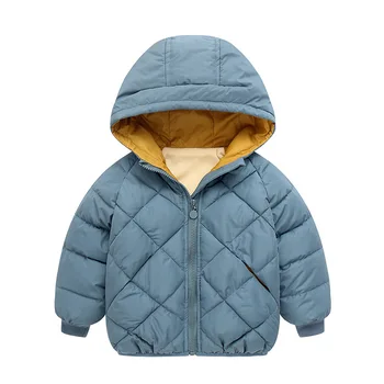 

New Winter 2020 Children's Warm Cotton Coats Boys Girls Boys Korean Style Thickened Hooded Jacket Clothes For Kids Outerwears