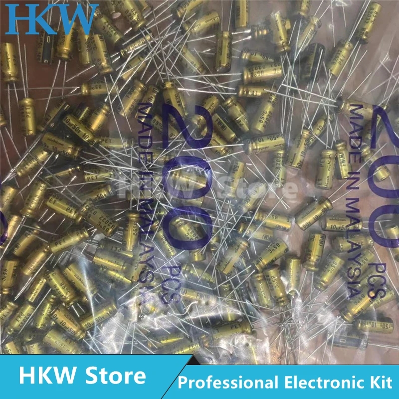 Aluminum Electrolytic Capacitor-10pcs NICHICON FW Series 6.3V 16V 25V 35V 50V 63V 100V 1UF 10UF 220UF 330UF 470UF