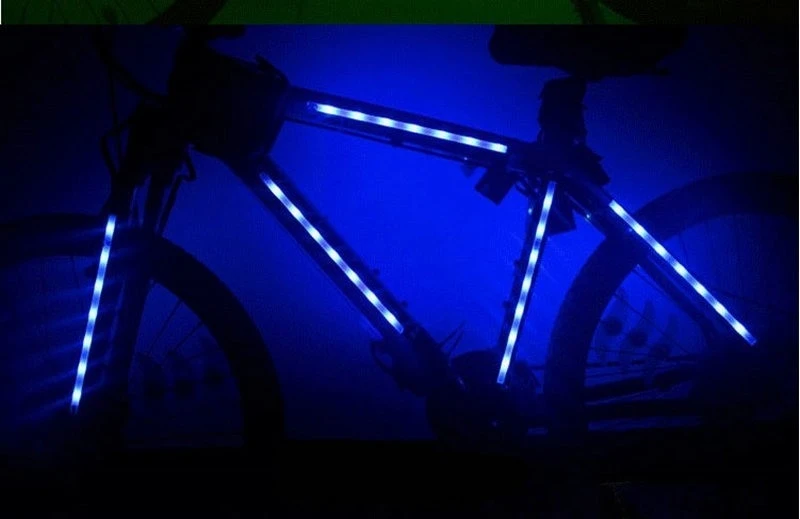 1 компл., качественный велосипедный светильник для горного велосипеда, 14 светодиодов, декоративный светильник, безопасный велосипедный каркасный светильник, 3 режима, Предупреждение ющий светильник