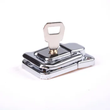 

J402 Cabinet Box Square Lock With Key Spring Latch Catch Toggle Locks Mild Steel Hasp For Sliding Door Window Hardware
