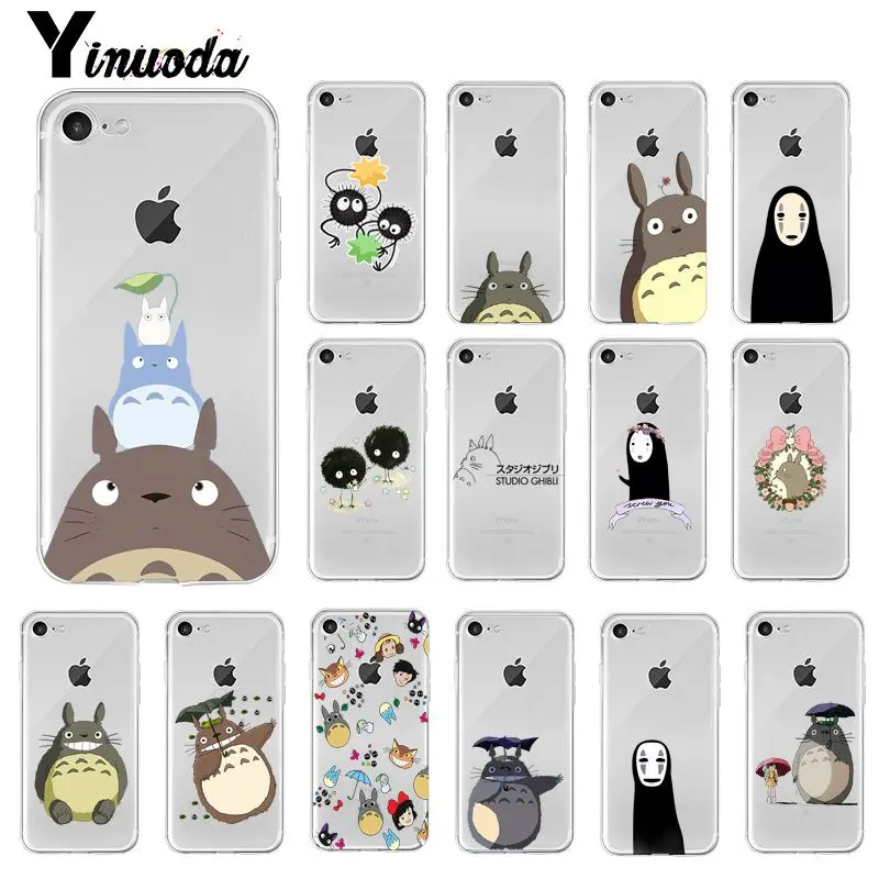 Yinuoda милый чехол для телефона Totoro со спиральными углами Ghibli Аниме Миядзаки iphone 8 7 6