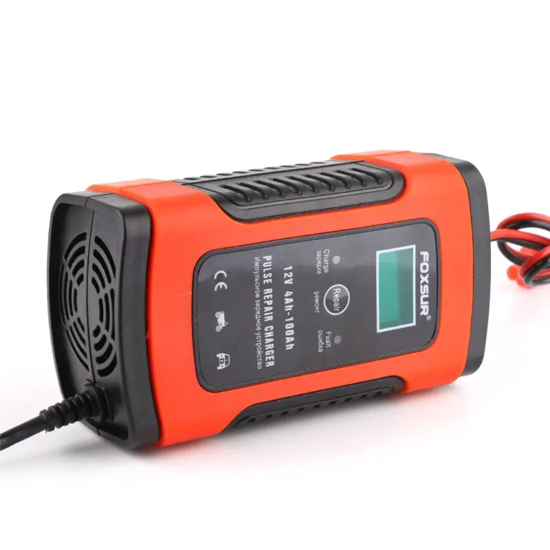 Интеллигентая(ый) Батарея Зарядное устройство 12V 5A ремонт импульса для хранения грузовик с ЖК-дисплей Дисплей