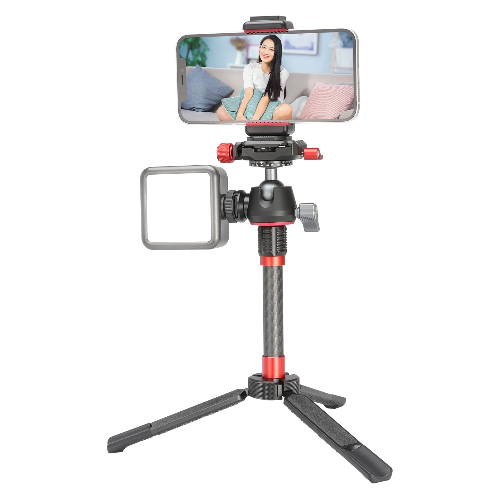 

MT-43 Metal Tripod Camera Vlogging Studio Kits Video Shooting Selfie Stick Photography With Ballhead Cold Shoe Tripod