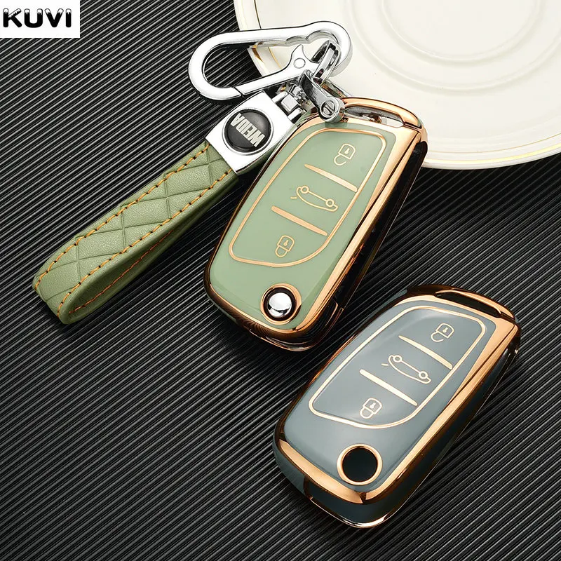 Tpu Car Flip Key Case Cover Shell Fob For Citroen C1 C2 C3 C4 C5 Xsara Pica - For Peugeot 306 407 807 For Ds Ds3 Ds4 Ds5 Ds6 - Racext™ - Citroen REMOTE CONTROLS AND KEYS - Racext 31