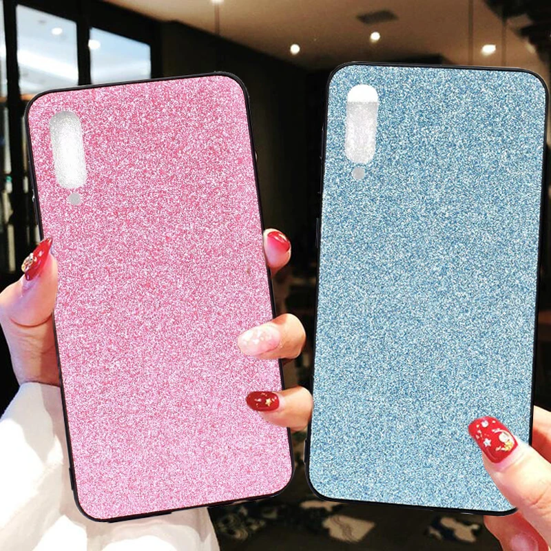 

Rhinestone Shinning Sequins Case For Samsung S10 Lite Plus A10 A20 A30 M10 M20 M30 Luxury Gold Foil Glitter Powder Bling Cover