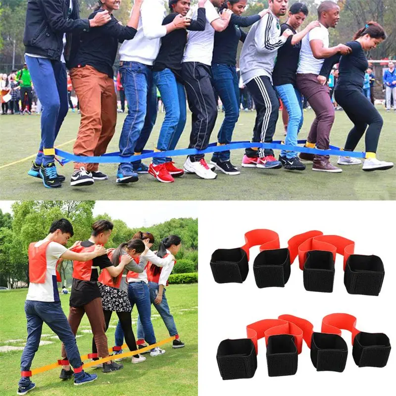 

4 Legged Race Bands Outdoor Game for Kids Adults Birthday Team Party Games 72XC