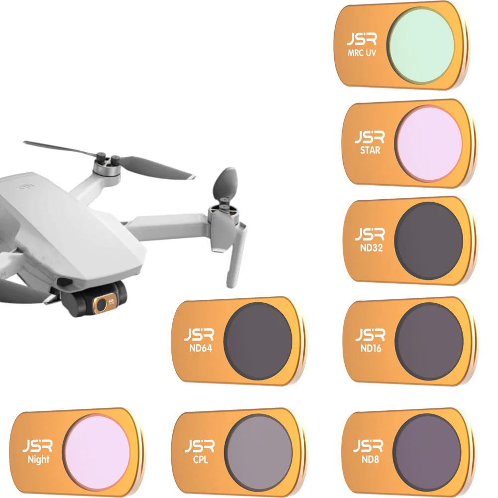Фильтры для дрона Mavic Mini Night+ UV+ CPL+ ND8+ 16+ 32+ 64 фильтр для Dji Mavic Mini нейтральная плотность аксессуары карданный протектор - Цвет: 8in1 Filter