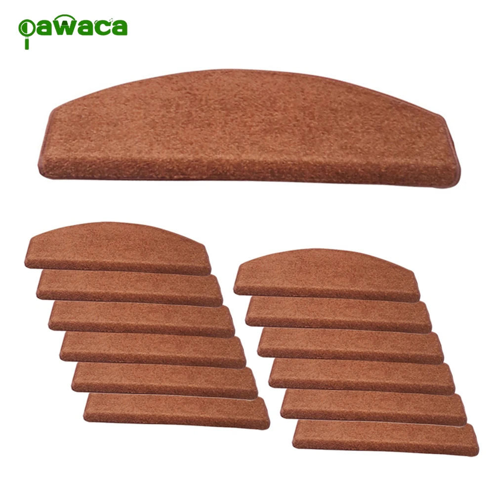 

13pcs Non-Slip Carpet Stair Treads Set ,Tread Carpet Indoor Durable Mat Self Adhesive Protectors Pet Stair Cover 65x24cm