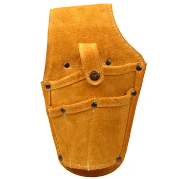 

Electric Drill Tool Storage Bag Waist Durable Artificial Cowhide With Belt Screws Nails Professional Wearable Portable Holder