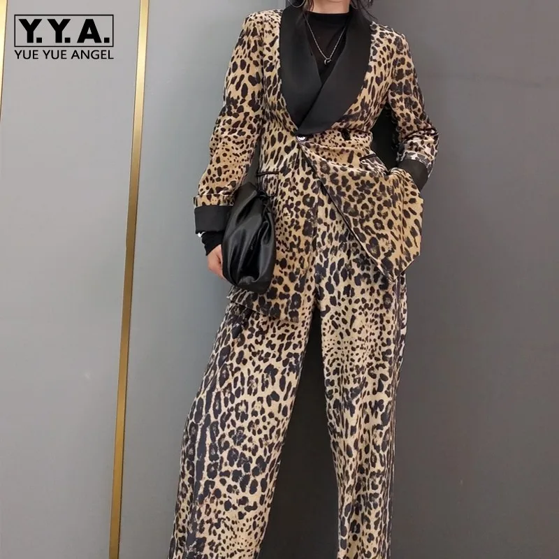 leopard print suit womens
