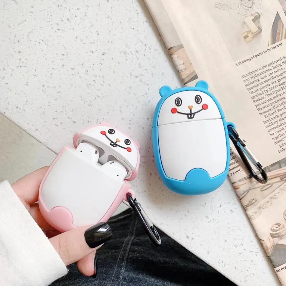 Чехол для наушников для Airpods 2, чехол, силиконовый, милый медведь, кошка, свинья, собака, Мультяшные наушники, чехол для Apple Air pods, 1 чехол для Earpods
