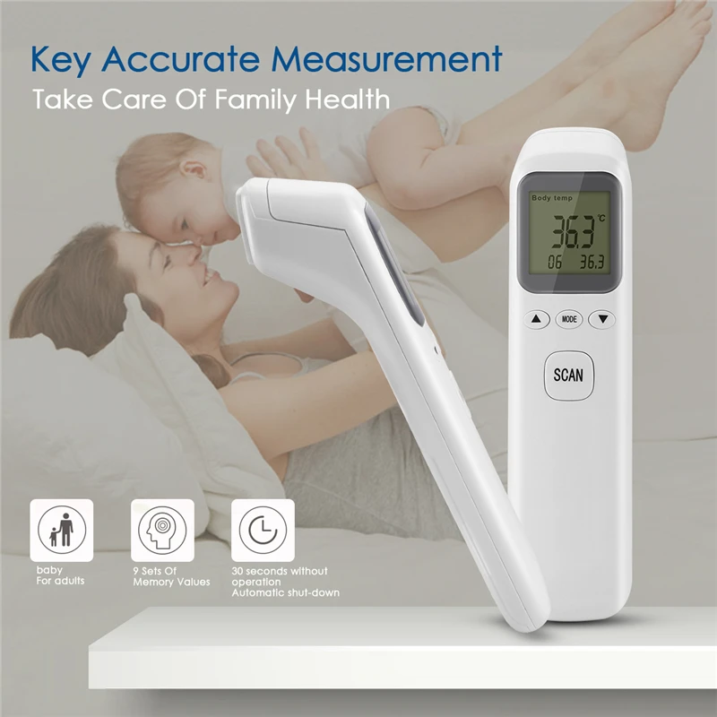 

Baby Thermometer Infrared Digital LCD Body Measurement Forehead Ear Non-Contact Adult Body Fever IR Children Termometro