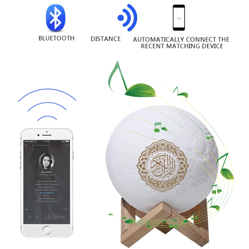 Беспроводной коранский Bluetooth динамик 7 цветов цветной пульт дистанционного