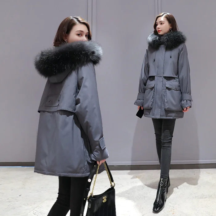 

2019 Winter New Style Korean-style Loose-Fit Slimming Students Mid-length Pike Cotton Coat WOMEN'S Coat