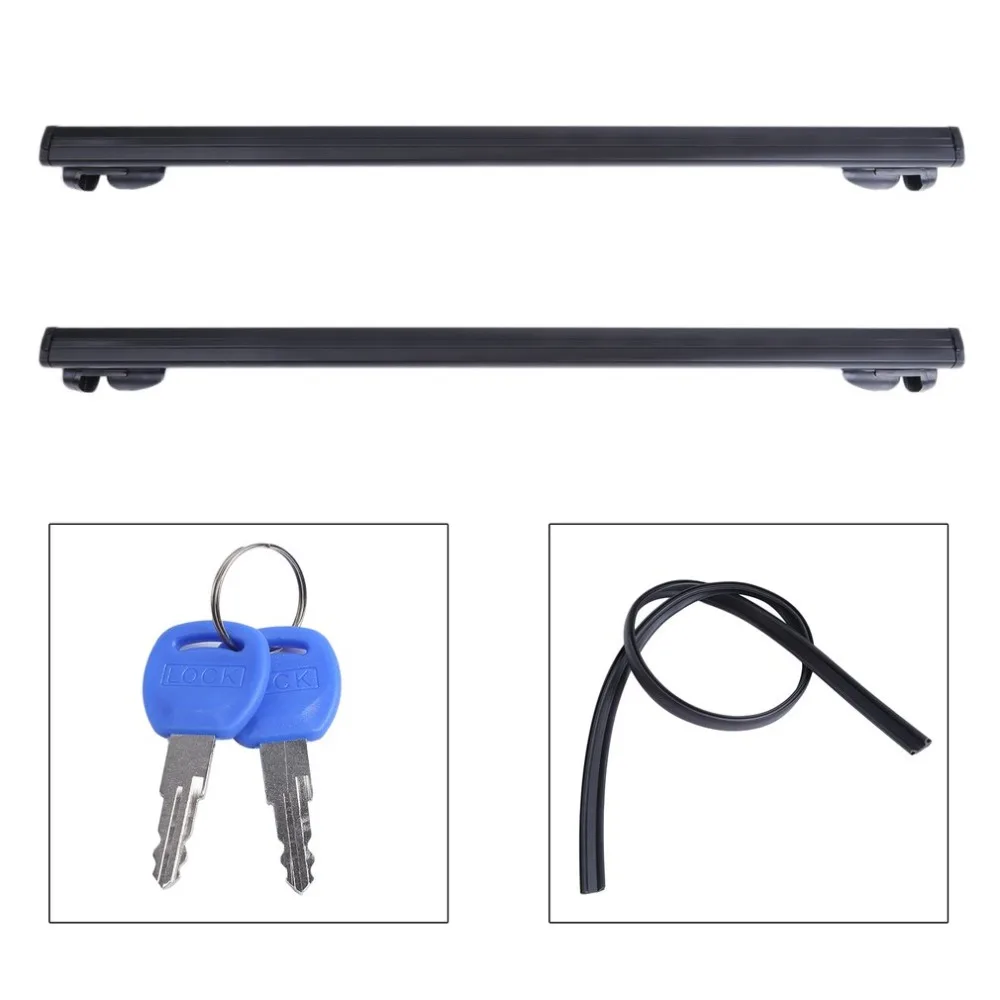 Universal Car Roof Rack Cross Bars Vehicle Cargo Luggage Carrier Auto Roof Rails With Anti-theft Lock Easy Fit 124CM