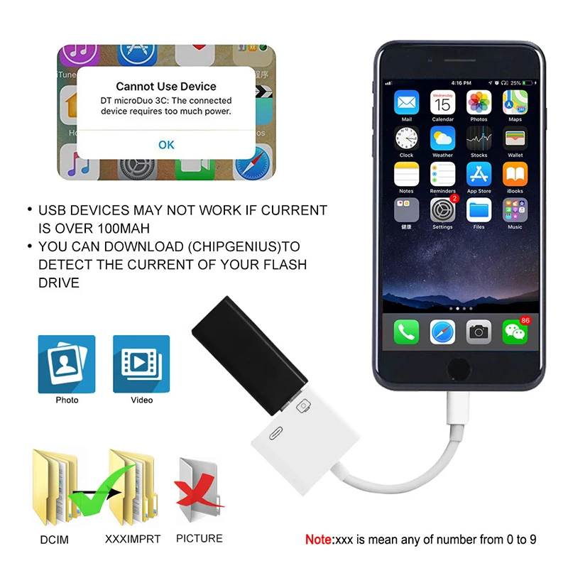 OTG адаптер для перехода от разъема Lightning к USB 3 Камера подключения читателя Наборы кабель для синхронизации данных и зарядки для iPhone X/8/7/7 Plus/6/6 S iPad/iPod iOS 13