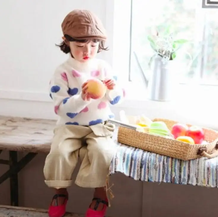 new wholesale girls knitted sweater autumn winter fashion girls sweater 2-7 years HH99