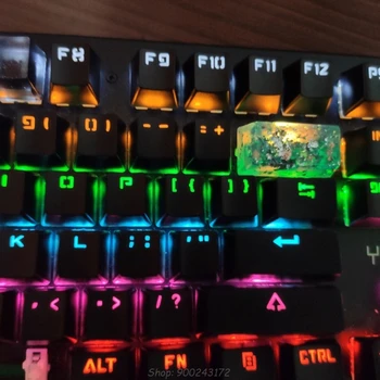 

1Pc 2U Handmade Customized OEM R4 Profile Resin Keycap for Cherry MX Switches Mechanical Keyboard RGB S17 20 Dropship