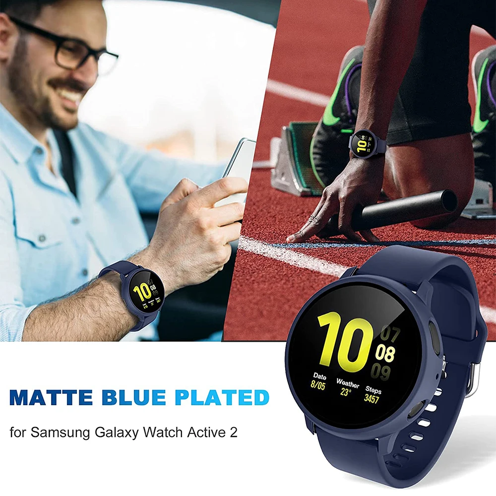 Samsung Galaxy Watch Active 2 Screen Protector Case 44mm Bumper Full Around Cover for Samsung Galaxy Watch Active2 40mm