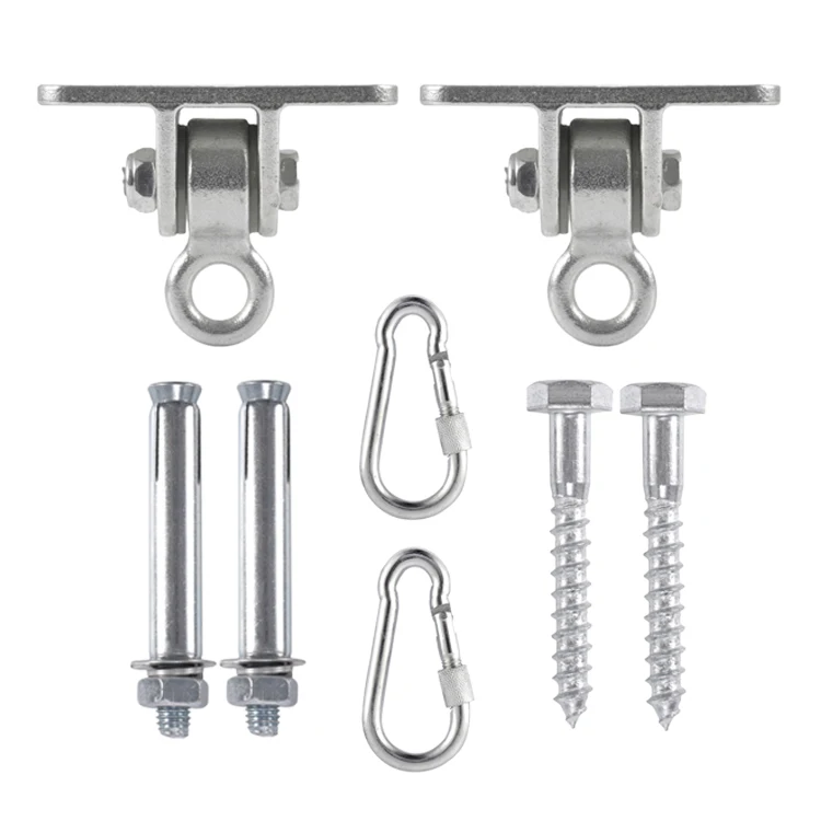 

Hammock Chair Hanging Kit Spring Swivel Hook Screw Ceiling Mount Platetd Set for Swing, Chair, Multiple Indoor Outdoor Gym