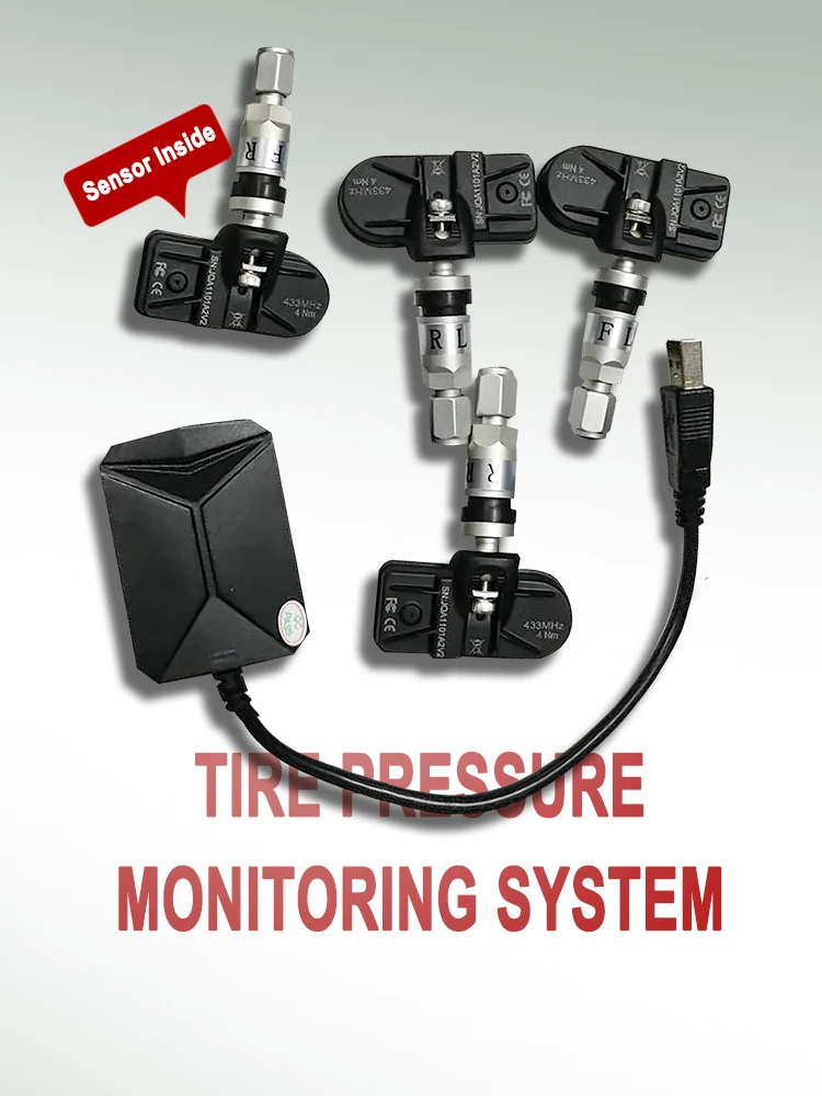 

Android TPMS for Car Radio DVD Player Multimeidia Tire Pressure Monitoring System Spare Tyre Internal Sensor USB