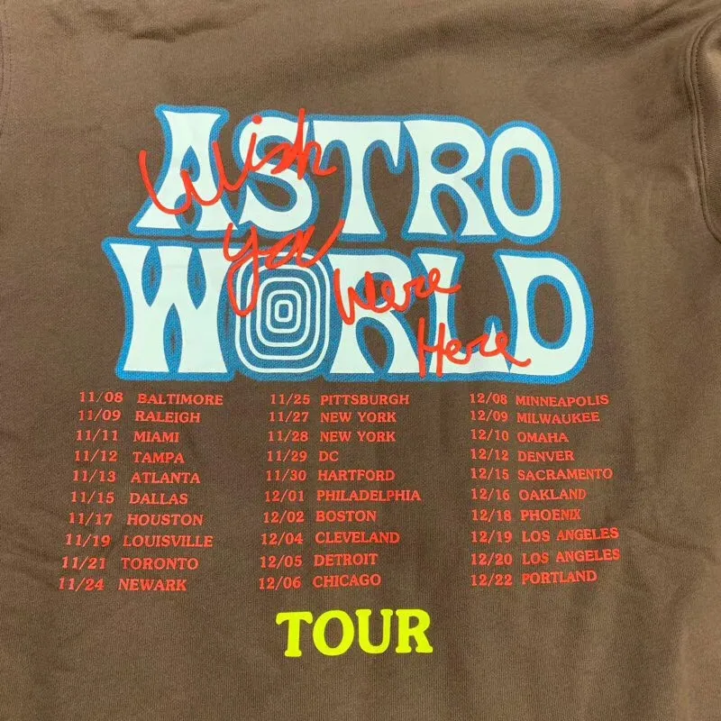 Трэвиса Скотта ASTROWORLD TOUR SICKO MODE Толстовка для женщин и мужчин толстовки мужские s 19FW хип-хоп ASTROWORLD пуловер