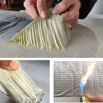 

5m/roll Aluminum Foil Butyl Rubber Tape Adhesive Stop Leaks Seal Roof Pipe Repair Self Fix Tape Hardware Dropshipping