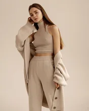 

Autumn Winter Tracksuit 3 Piece Pant Suits Women Long Sleeve Knitted Sweater Sets Top +Vest+ Pants Women Suit