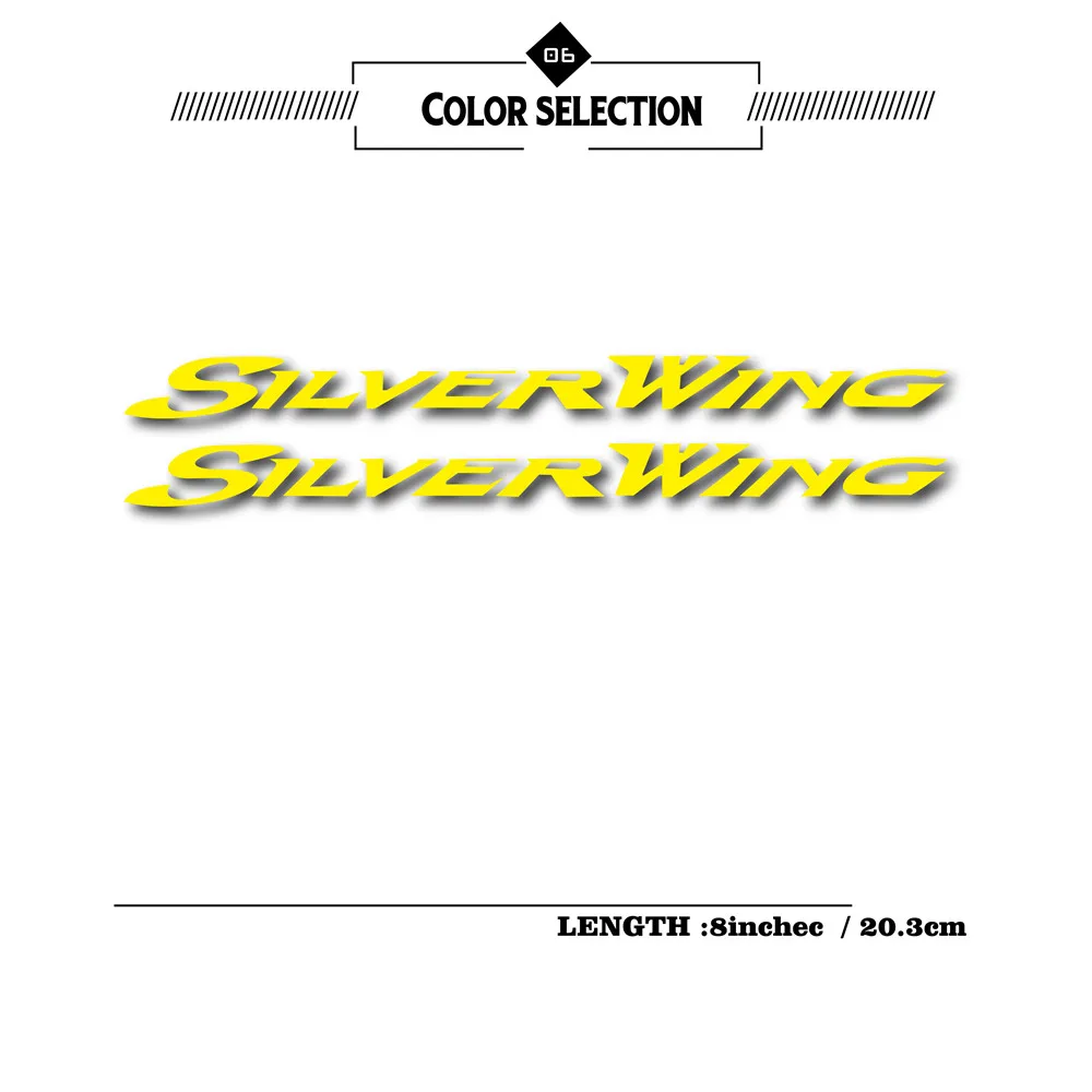 Новые мотоциклетные наклейки Светоотражающие Водонепроницаемые наклейки на топливный бак логотип на шлем для Honda silverwing серебряное крыло 400 600 - Цвет: Reflective yellow
