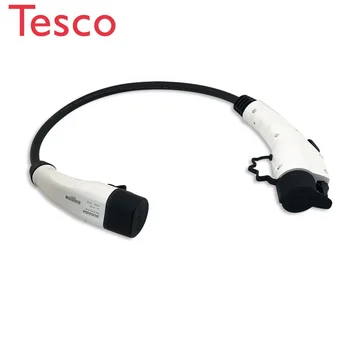 

32A Type 1 J1772 to Type 2 IEC62196 ev charging plug adapter