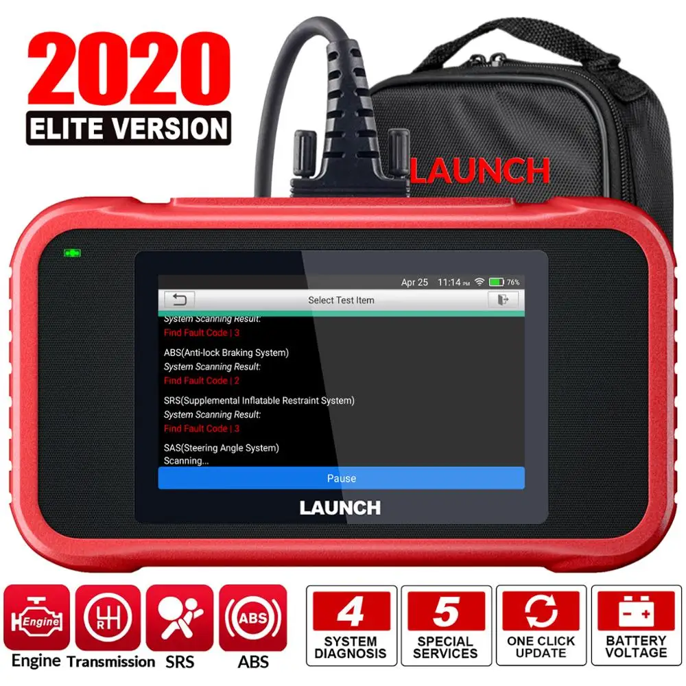 Запуск X431 CRP123E OBD2 англ ABS подушка безопасности система пассивной на авто