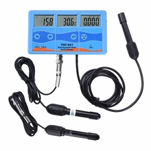 Online Digital Water Quality Monitor PH ORP/mV EC CF TDS Temp 6in1 Multi-parameter Aquarium Water Quality LCD pH Analyzer Probe