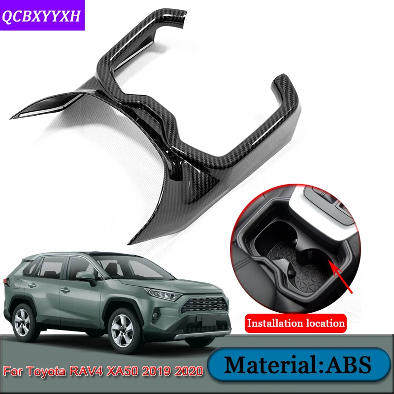 Для Toyota RAV4 XA50 автомобильный Стайлинг ABS Автомобильная интерьерная рамка наклейка на переднюю подстаканник панель наклейка с блестками автомобильные аксессуары