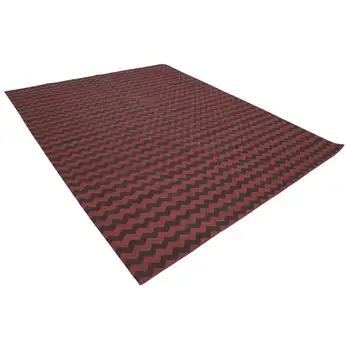 

244x300 Cm Brown Handmade Dhurrie Rug-8x10 Ft