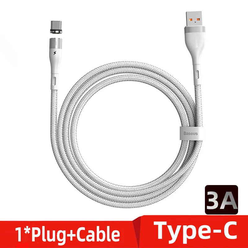 hdmi to phone Baseus Magnetic USB Cable For iPhone Samsung Huawei Fast Charging Magnet Charger USB Type C Cable Mobile Phone Micro Cord Wire iphone to tv cable Cables