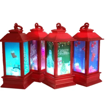 

12 Pcs Christmas Lantern Flashing Light Up Party Bar for Home Santa Deer Snowman LED Lamp Decoration New Year Ornament