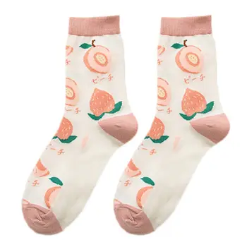 

Women Cotton Ankle Socks Sweet Candy Color Avocado Fruit Summer Mid Tube Hosiery