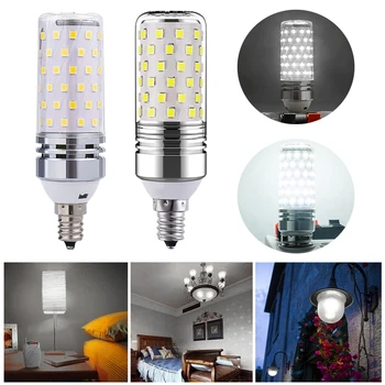 

4pcs/pack Wide Beam Easy Install Energy Saving Aluminum LED Bulbs 1281lm E12 16W Candle Light 6000K Bright Corn Lamp Living Room