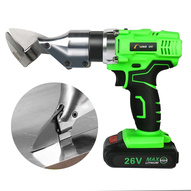  Portable Cordless Rechargeable Electric Scissor Metal Sheet Shear Cutter Scissors Power Tool 26V 60