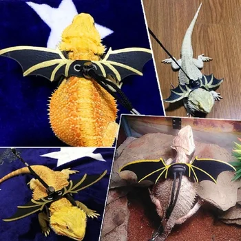 

Adjustable Reptile Lizard Harness Devil Wings Leash Rope Outdoor Training Soft Strap Durable Small Animals Accessories