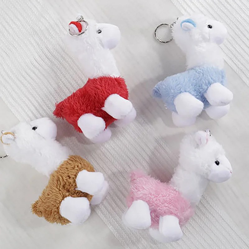 

Cute Small Alpaca Animal Dolls 13CM Baby Plush Toys High Quality PP Cotton Children Pocket Pendant Plush Toys Send Kids Gift