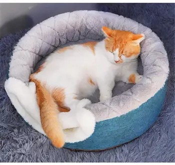 

Cat Bed House Dog mat Soft Plush Kennel Puppy Cushion Small Dogs Cats Nest Winter Warm Sleeping Pet Dog Bed Pet Mat Supplies