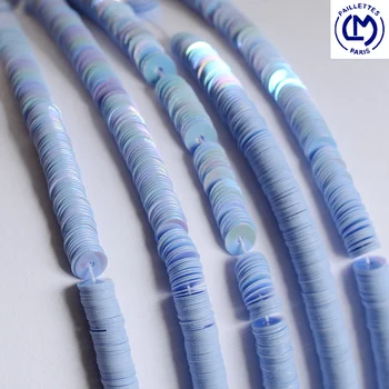 

France imported LM colorful light blue solid color sequins embroidery beading materials clothing accessories