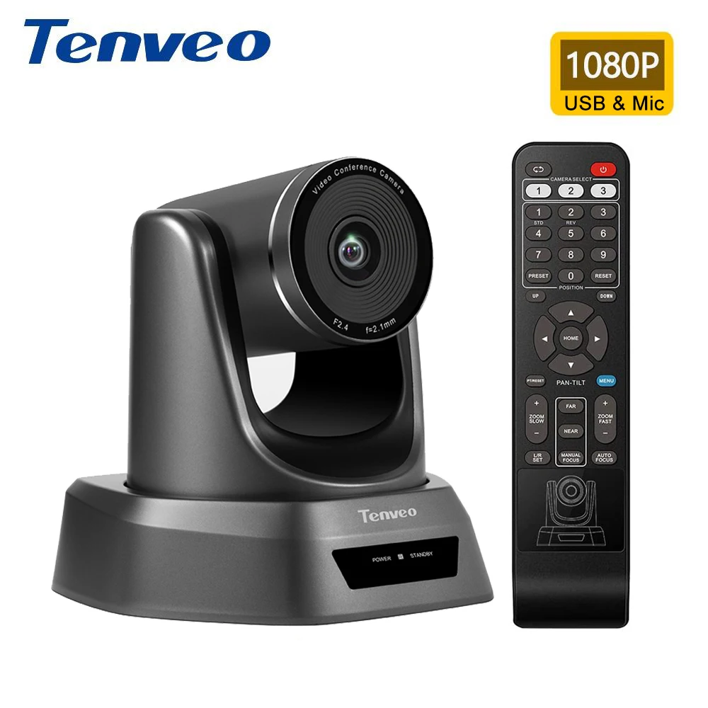 Камера Tenveo NV1080 Pro с фиксированным фокусом 1080 P USB Full HD PTZ 8 Мп угол обзора 138 градусов