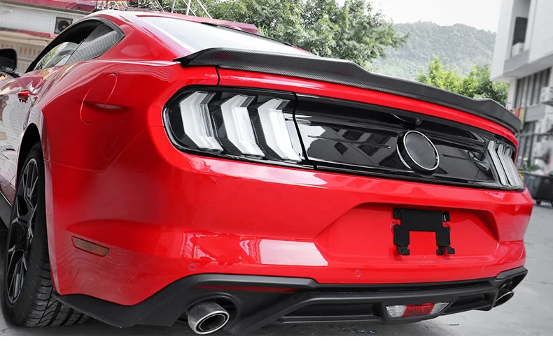 Спойлер подходит для Ford Mustang задний спойлер 2 двери Mustang черный карбоновый задний спойлер