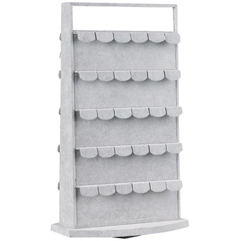 

Flannel Jewellery Organizer Rack Earrings Holder Necklace Bracelet Stand Rotating Keyring Display Storage Jewelry Display Stand