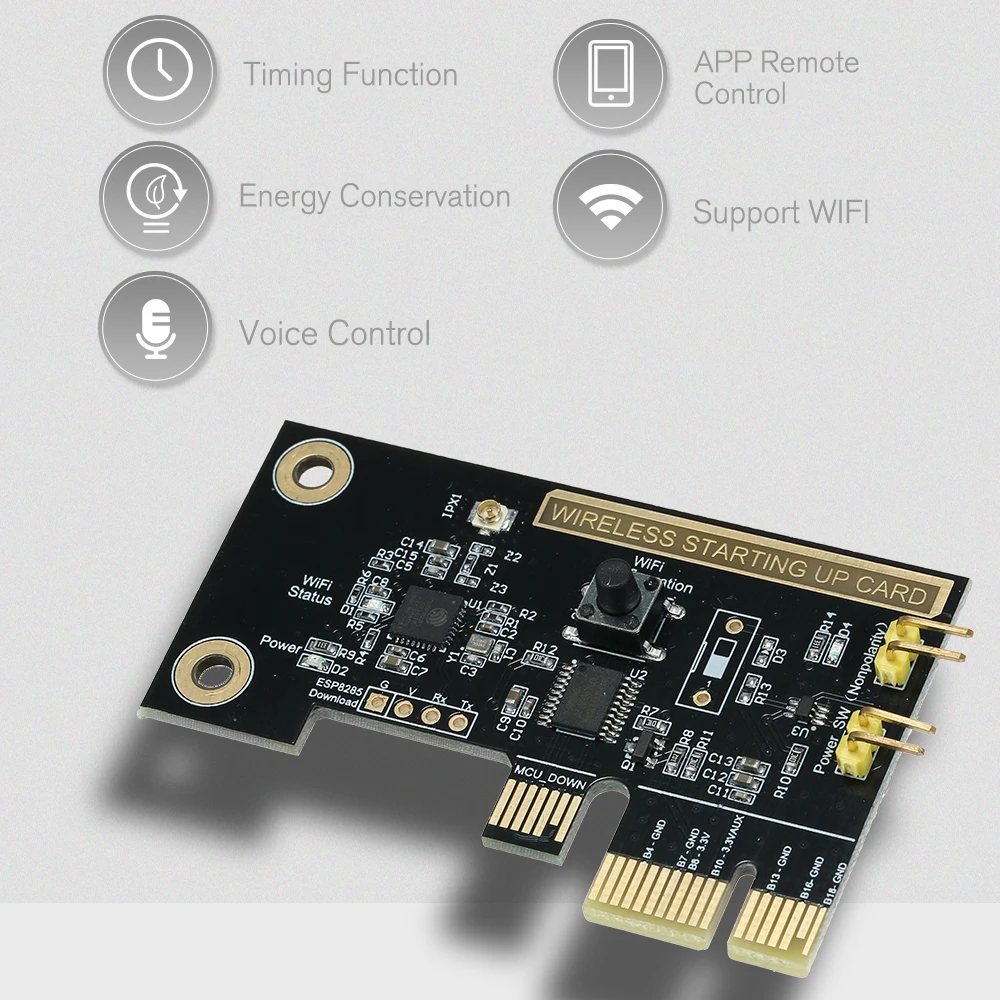 EWeLink Mini PCI e Настольный ПК удаленного Управление Переключатель загрузки карты Wi Fi