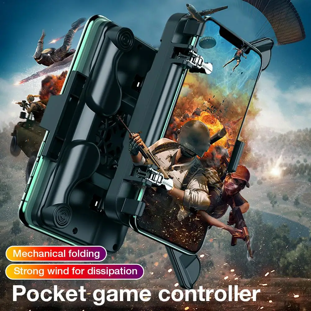 PUBG мобильный игровой контроллер шесть пальцев все-в-одном мобильный игровой контроллер Кнопка огня Джойстик Геймпад для мобильных телефонов