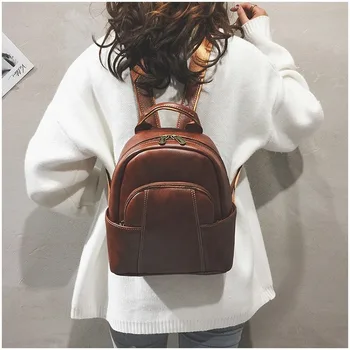 

2020 new Korean shoulder bag women's casual fashion college small school bag ladies large capacity backpack